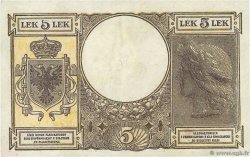5 Lek ALBANIEN 1940 P.10 SS