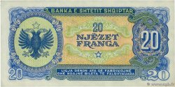 20 Franga ALBANIA 1945 P.16 UNC-