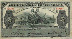 5 Pesos GUATEMALA  1919 PS.117a