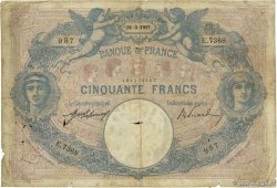 50 Francs BLEU ET ROSE FRANCE  1917 F.14.30