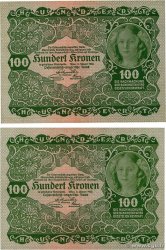 100 Kronen Lot AUSTRIA 1922 P.077