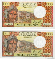 1000 Francs Lot DJIBOUTI 1991 P.37d et P.37e