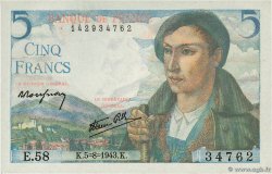 5 Francs BERGER FRANCE 1943 F.05.03