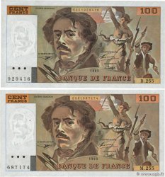 100 Francs DELACROIX imprimé en continu Lot FRANCE  1993 F.69bis.08