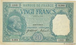 20 Francs BAYARD FRANCE 1916 F.11.01