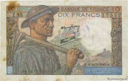 10 Francs MINEUR FRANCE 1943 F.08.07