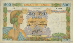 500 Francs LA PAIX FRANCE 1942 F.32.34