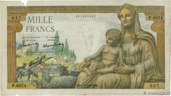 1000 Francs DÉESSE DÉMÉTER FRANCE 1943 F.40.26