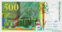 500 Francs PIERRE ET MARIE CURIE FRANCE 1995 F.76.02 SPL