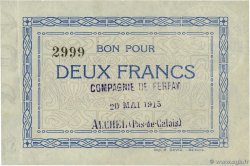 2 Francs FRANCE regionalism and miscellaneous Auchel 1915 JP.62-0022