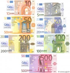 Série Euros : 5 10 20 50 100 200 500 Scolaire EUROPA 1998 FDC