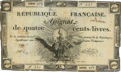 400 Livres FRANCE 1792 Ass.38a