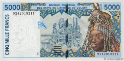 5000 Francs WEST AFRIKANISCHE STAATEN 1992 P.813Ta