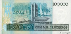 100 Cruzados sur 100000 Cruzeiros Remplacement BRASILE 1986 P.208ar FDC