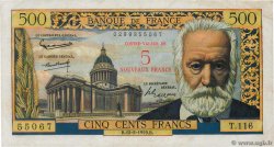 5 NF sur 500 Francs Victor HUGO FRANCE 1959 F.52.02