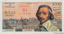 10 NF sur 1000 Francs RICHELIEU FRANCE 1957 F.53.01