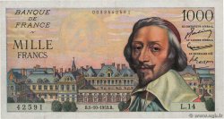 1000 Francs RICHELIEU FRANCE 1953 F.42.03