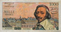 1000 Francs RICHELIEU FRANCE 1955 F.42.11
