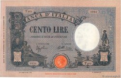 100 Lire ITALY  1933 P.050c F+