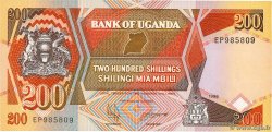 200 Shillings UGANDA  1998 P.32b UNC