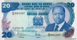 20 Shillings KENIA  1981 P.21a FDC