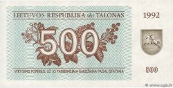 500 Talonas LITUANIA  1992 P.44 FDC