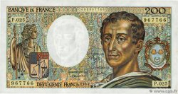 200 Francs MONTESQUIEU FRANCE  1984 F.70.04 TB+