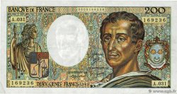 200 Francs MONTESQUIEU FRANCE  1985 F.70.05 pr.TTB