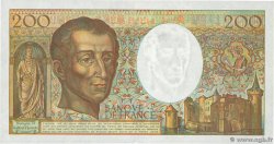 200 Francs MONTESQUIEU FRANCE  1990 F.70.10b VF+