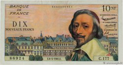 10 Nouveaux Francs RICHELIEU FRANCE  1961 F.57.15 F+