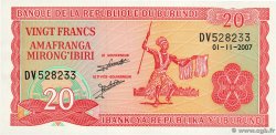 20 Francs BURUNDI  2007 P.27d UNC