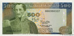 500 Pesos Oro COLOMBIE  1979 P.420b