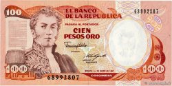 100 Pesos Oro COLOMBIE  1986 P.426c