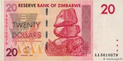 20 Dollars ZIMBABUE  2007 P.68 EBC