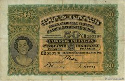 50 Francs SUISSE  1938 P.34h TB
