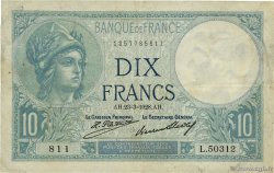 10 Francs MINERVE FRANCE 1928 F.06.13 TB