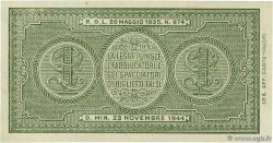 1 Lire ITALIA 1944 P.029a FDC