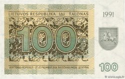 100 Talonas LITUANIA  1991 P.38b SC