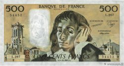 500 Francs PASCAL FRANKREICH  1987 F.71.37a fST+
