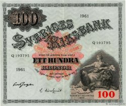 100 Kronor SWEDEN  1961 P.48c VF