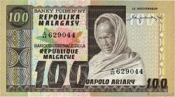 100 Francs - 20 Ariary MADAGASKAR  1974 P.063a fST