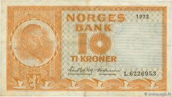 10 Kroner NORWAY  1972 P.31f VF-