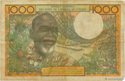 1000 Francs STATI AMERICANI AFRICANI  1977 P.103Al q.MB