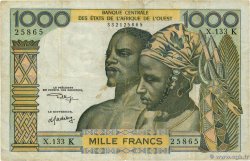 1000 Francs ÉTATS DE L AFRIQUE DE L OUEST  1974 P.703Kl