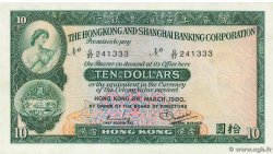 10 Dollars HONG KONG  1980 P.182j