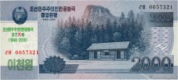 2000 Won Commémoratif NORTH KOREA  2018 P.CS22 UNC