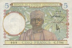 5 Francs AFRIQUE OCCIDENTALE FRANÇAISE (1895-1958)  1941 P.25 SUP