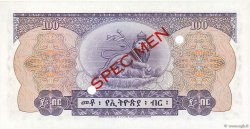 100 Dollars Spécimen ÉTHIOPIE  1961 P.23s NEUF