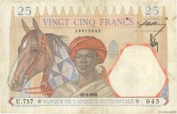 25 Francs AFRIQUE OCCIDENTALE FRANÇAISE (1895-1958)  1938 P.22