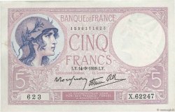 5 Francs FEMME CASQUÉE modifié FRANCE  1939 F.04.08 SUP+